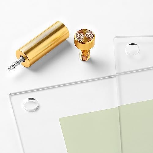Wexel Art 1.5" Gold Stainless Steel Mounting Hardware for Acrylic Floating Frames (Pack of 4) - Image 4