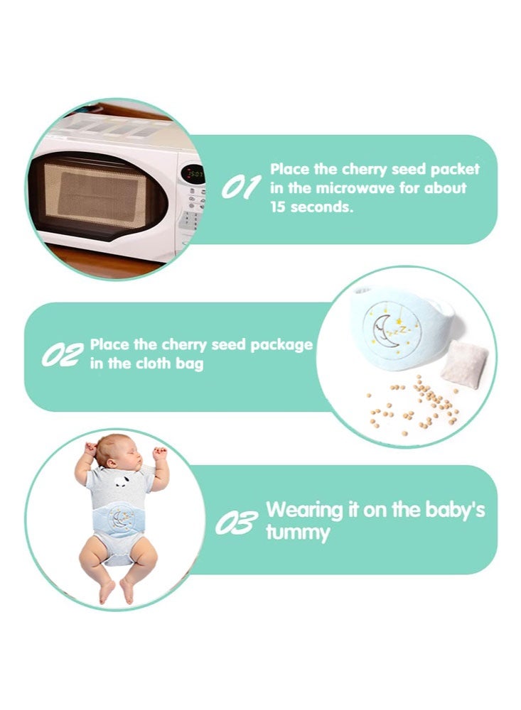 Sharpdo Adjustable Baby Colic Belt, Natural Cherry Stone Filled Warmer for Gas, Bloating & Infant Tummy Pain Relief for Boys and Girls - Image 4