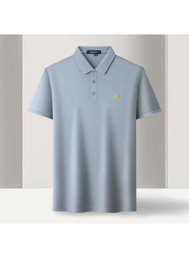 Fomoce men's Breathable & Comfortable Short-sleeve Polo Shirt For Summer - Image 4