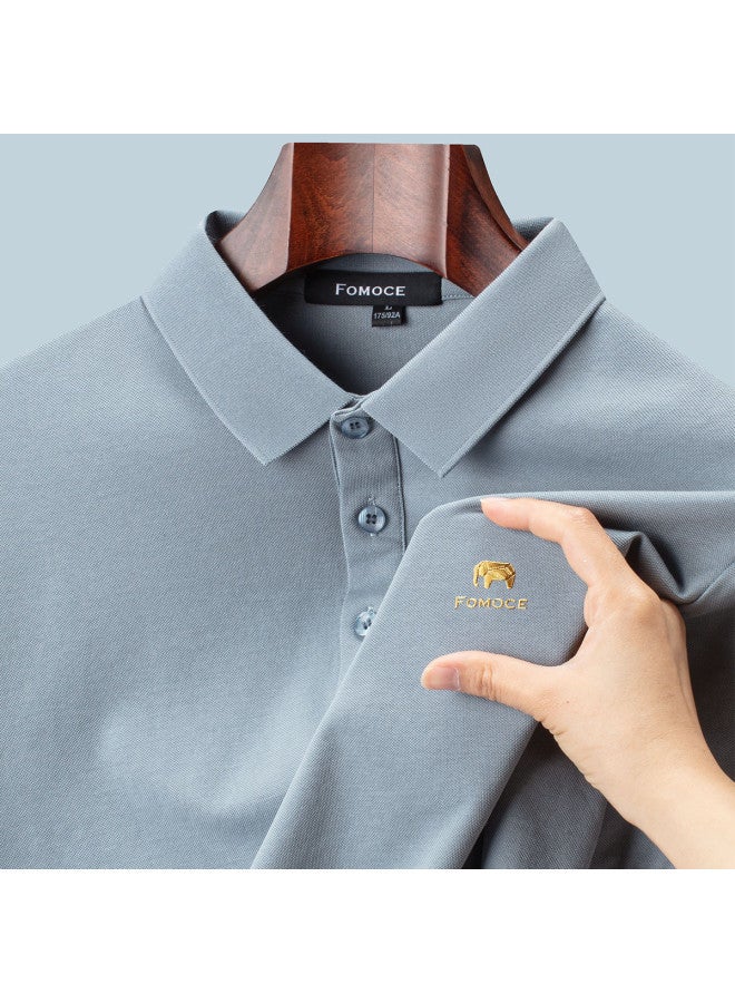 Fomoce men's Breathable & Comfortable Short-sleeve Polo Shirt For Summer - Image 3