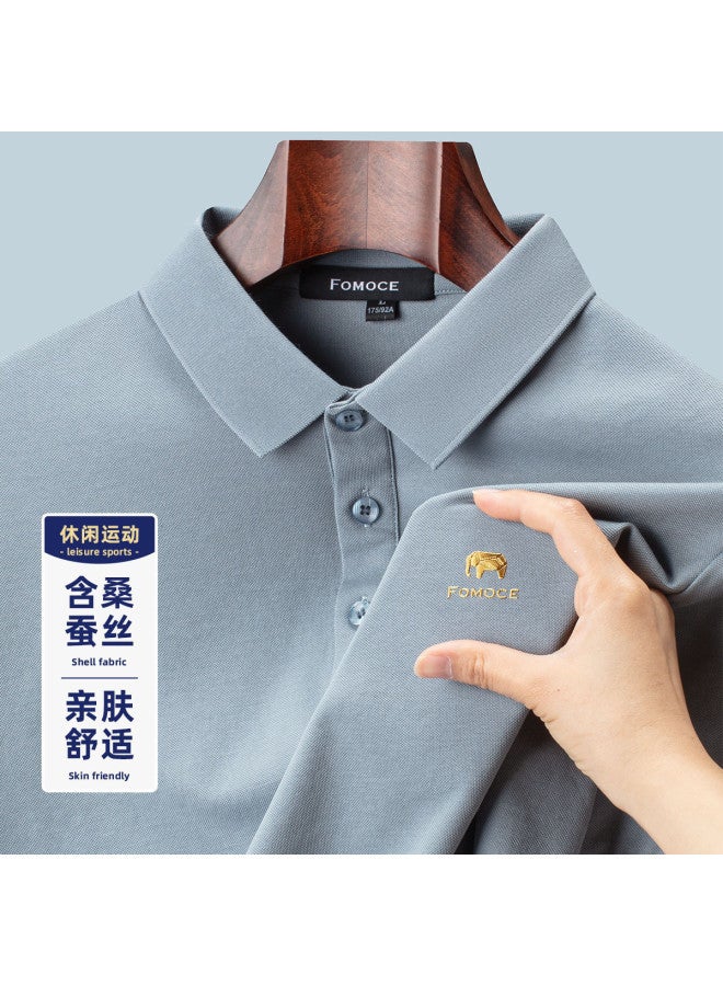Fomoce men's Breathable & Comfortable Short-sleeve Polo Shirt For Summer - Image 2