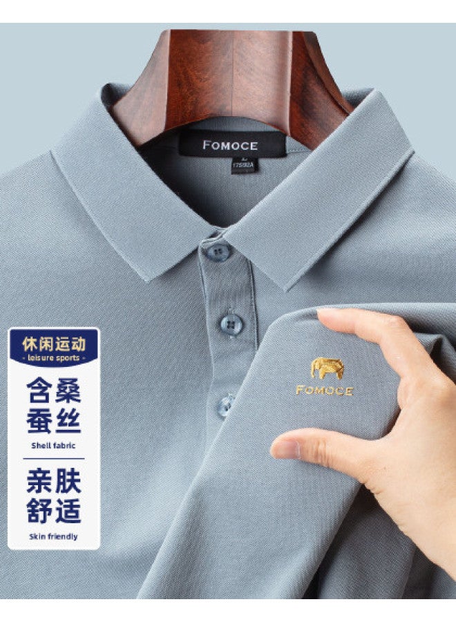 Fomoce men's Breathable & Comfortable Short-sleeve Polo Shirt For Summer - Image 1