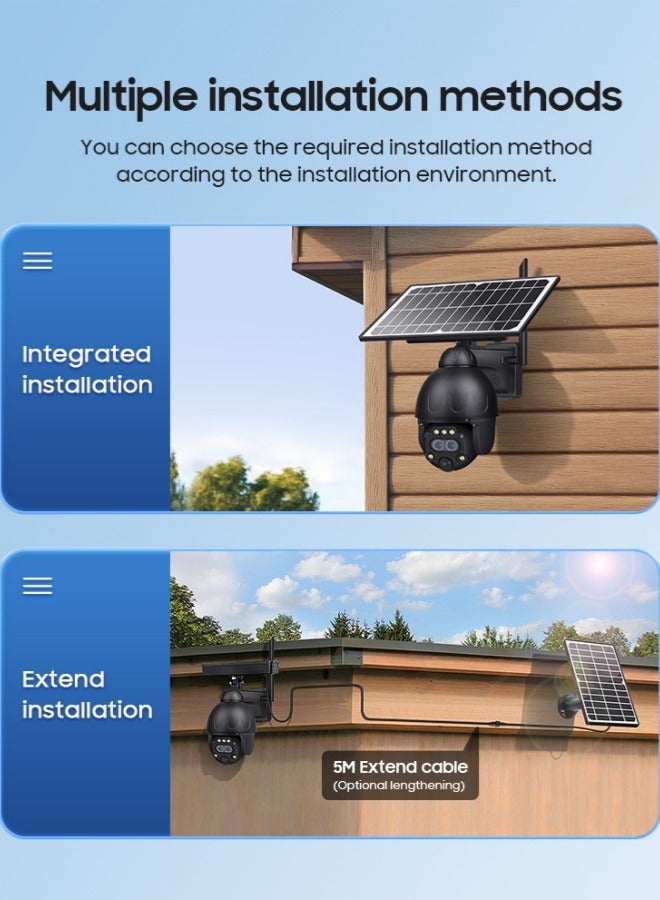 4K 8MP Solar Camera PTZ 12X Zoom 4G SIM /WIFI Security Outdoor Camera Humanoid Tracking Color Night Vision Metal Camera - Image 5