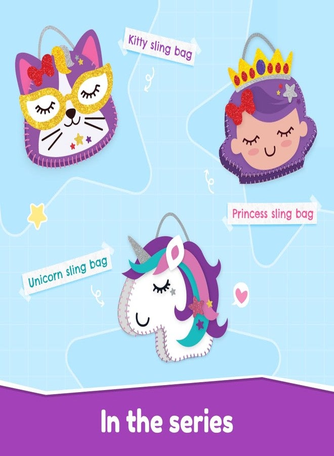 Bloomingo DIY Kitty Bag Kit for Girls - Adorable Skill-Building Gift for Birthdays | Child-Safe Sewing Kit to Make a Cute Sling Bag | Encourages Creativity, Focus & Imagination | Fun Craft | Ages 4+ - Image 3