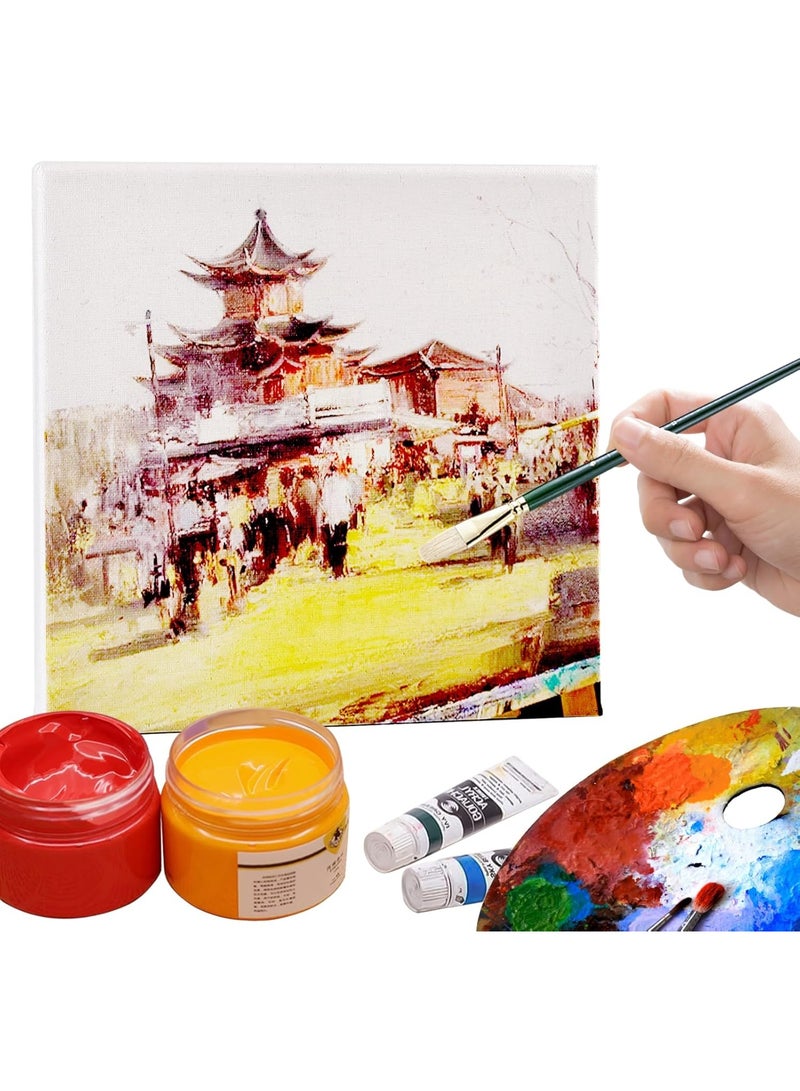 Generic 6PCS Artist Blank Canvas Frame,  Pre-Stretched Canvas Artist Blank Canvas Triple Primed/Acid Free/Medium Grain/Professional Artist Acrylic Paint, Oil Paint for Painting (25CM X 30CM) - Image 4