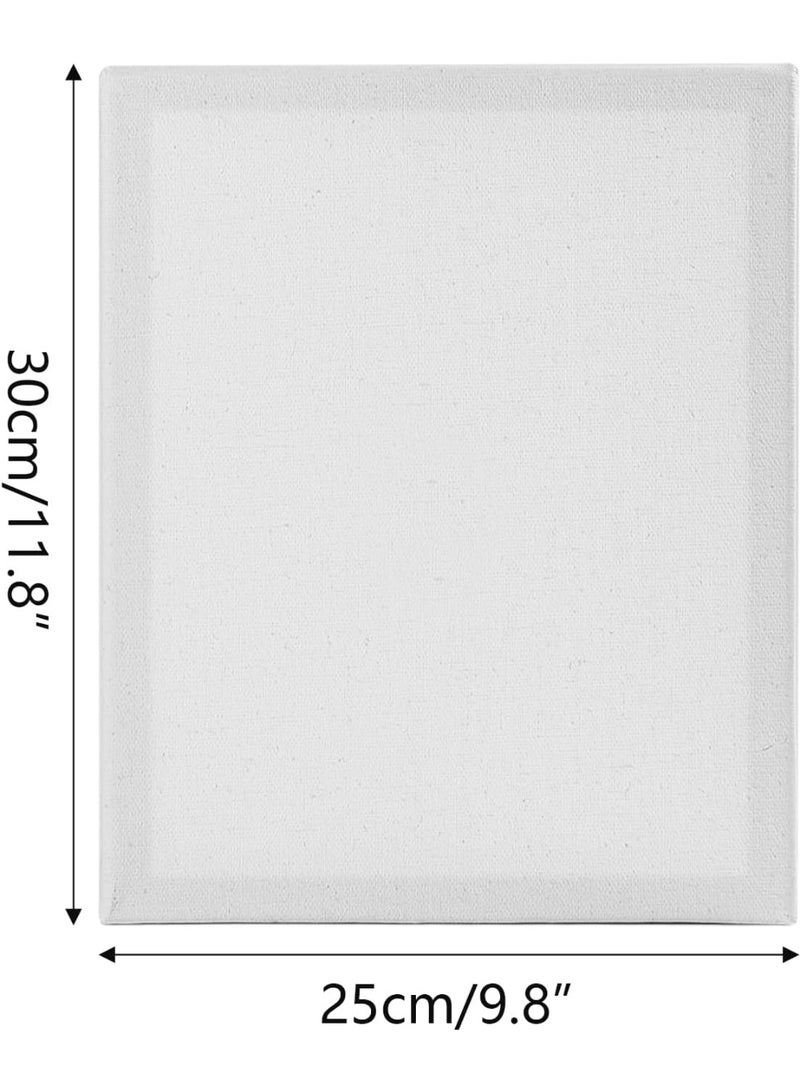 Generic 6PCS Artist Blank Canvas Frame,  Pre-Stretched Canvas Artist Blank Canvas Triple Primed/Acid Free/Medium Grain/Professional Artist Acrylic Paint, Oil Paint for Painting (25CM X 30CM) - Image 2