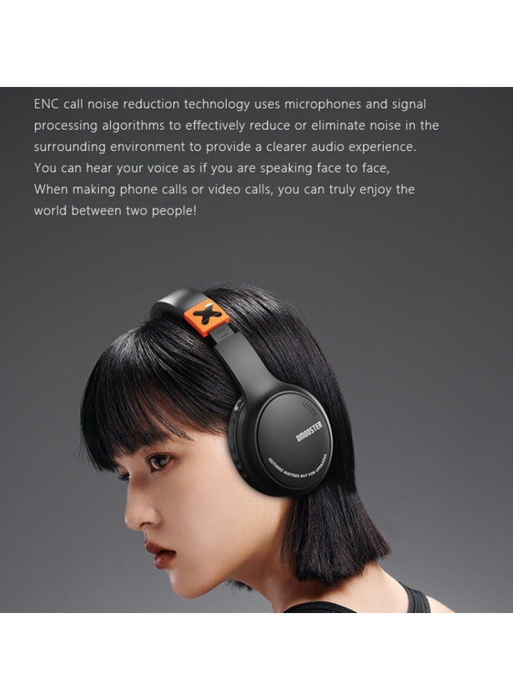 DMOOSTER D MOOSTER D51 Foldable Noise Reduction Bluetooth Headset(Black) - Image 4