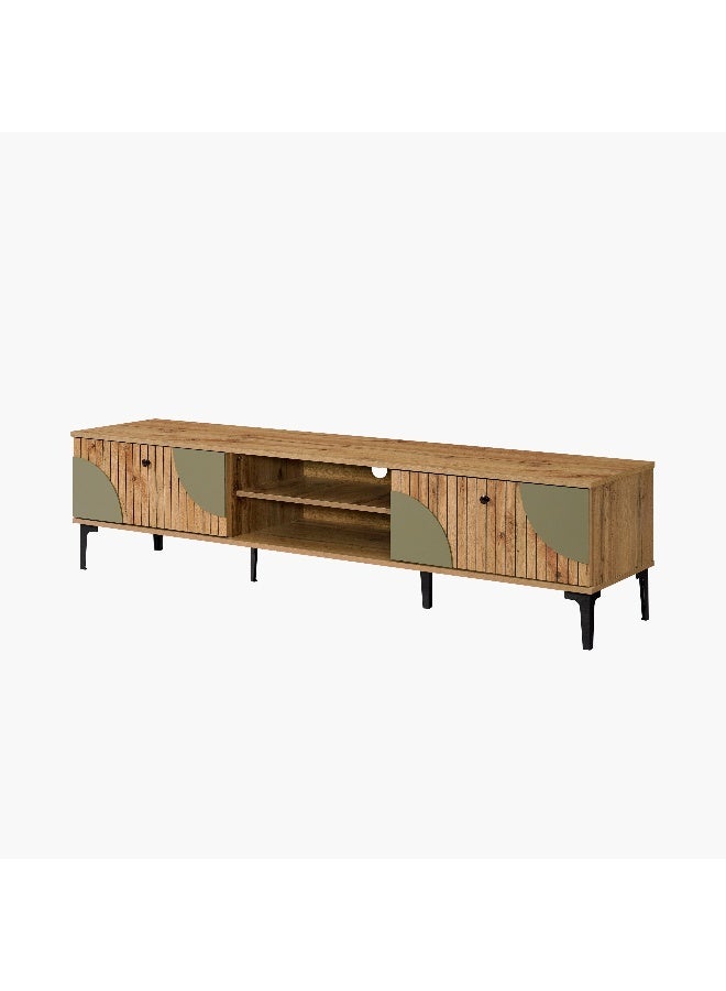 Home Box Large TV Unit in Natural Wood Finish for Living Room - Image 4