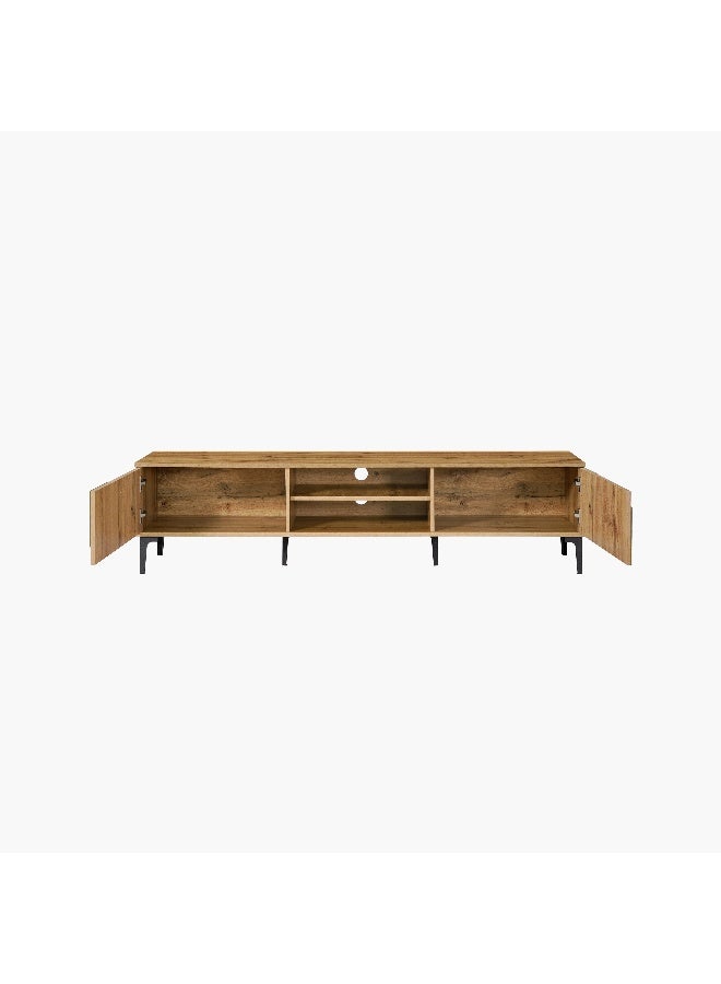 Home Box Large TV Unit in Natural Wood Finish for Living Room - Image 3