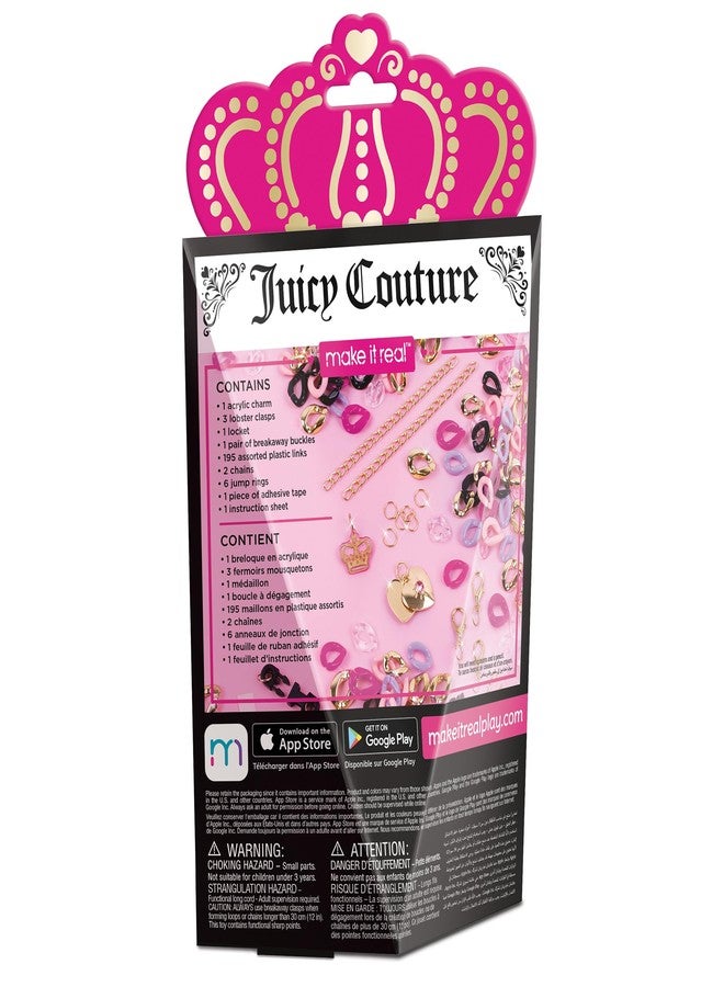 Make It Real Juicy Couture: Chic Links - 211 pcs, DIY Jewelry Kit, Design & Create Signature Jewelry, Customizable Locket, Tweens, Girls & Kids Ages 8+ - Image 2