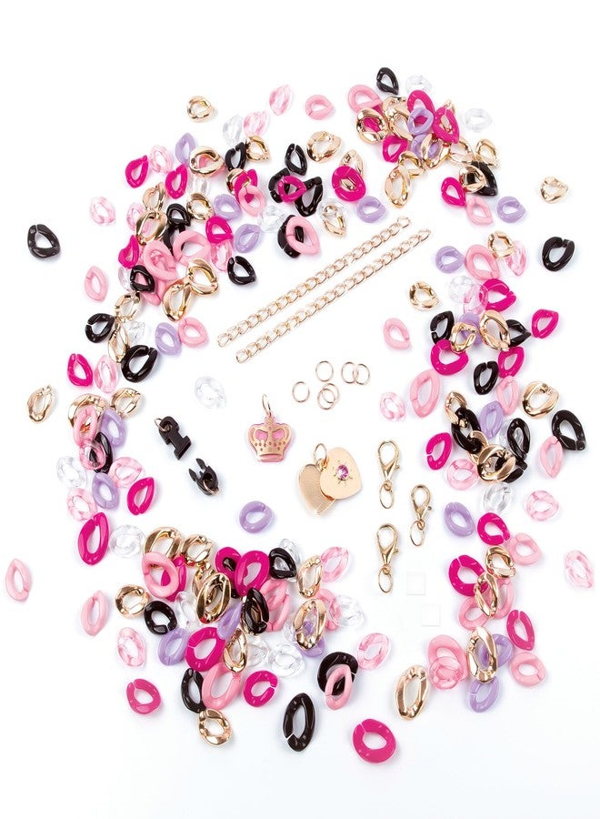 Make It Real Juicy Couture: Chic Links - 211 pcs, DIY Jewelry Kit, Design & Create Signature Jewelry, Customizable Locket, Tweens, Girls & Kids Ages 8+ - Image 3