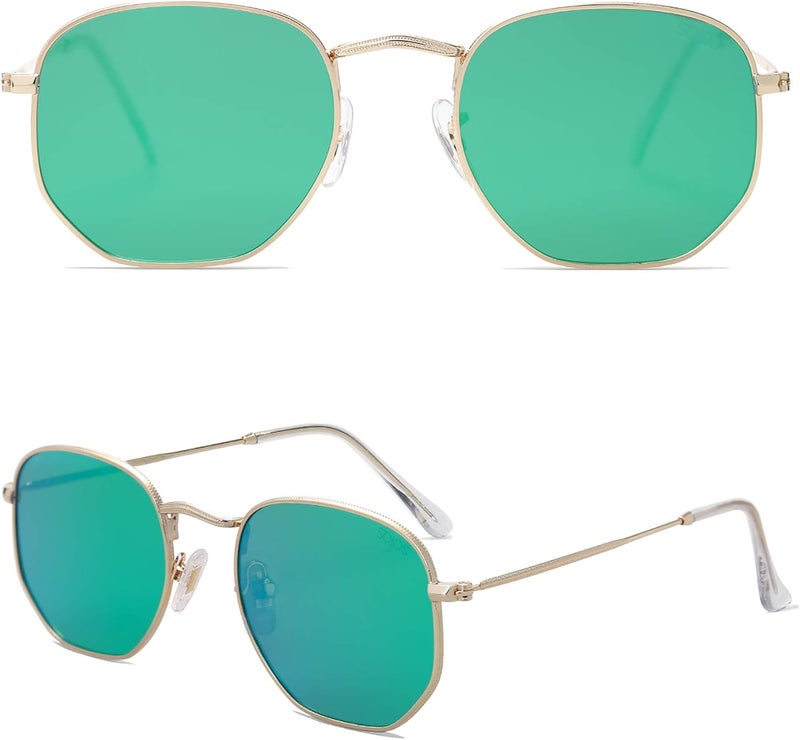 Sojos Square Polarized Sunglasses for Women Men Small Hexagonal Polygon Shades SJ1072 - Image 2