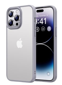 Generic Compatible with iPhone 14 pro max Clear Case Shockproof PC Soft Silicone [Anti-Yellowing] TPU Bumper Protective Cover (gray)  - Image 2