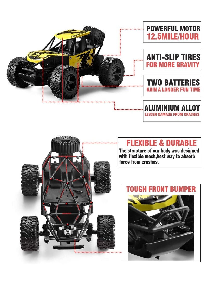 Swift RC Cars High-speed Drift Off-road Remote-Control Car with Suspension System, Aluminum Alloy RC Monster Truck Cars Boys Gifts Birthday Gift for Kids  - Image 4