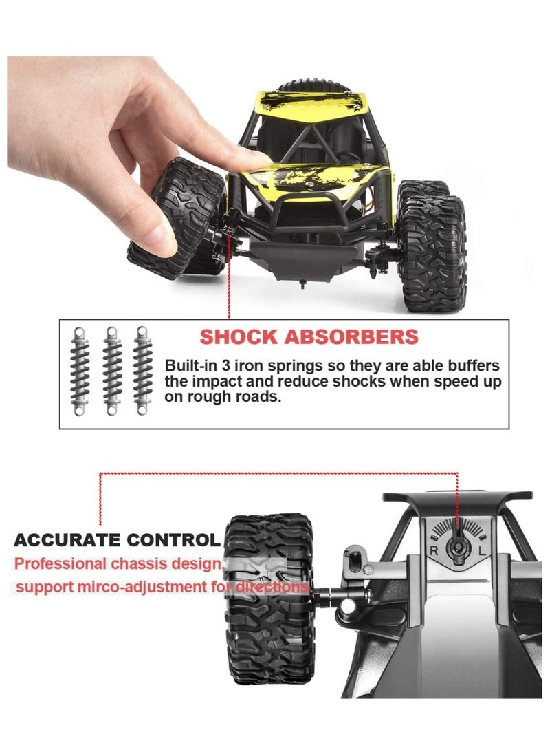 Swift RC Cars High-speed Drift Off-road Remote-Control Car with Suspension System, Aluminum Alloy RC Monster Truck Cars Boys Gifts Birthday Gift for Kids  - Image 2