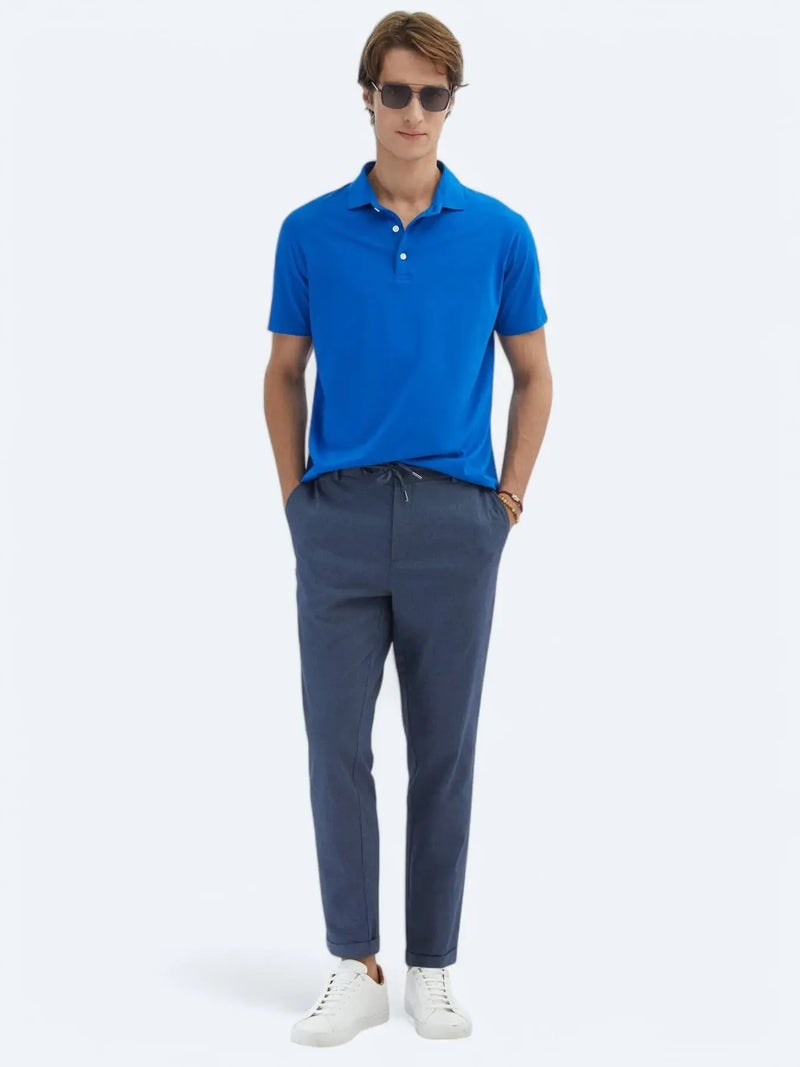 كيب تيشيرت قطني 100% سادة بياقة بولو من ساكس - Image 3