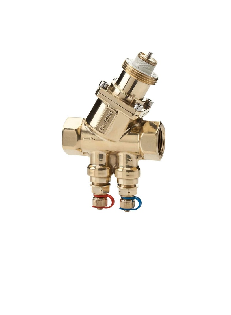 OPTIMA Compact Pressure Independent Balancing & Control Valve 53-1338 1.1/4Inch, DN32/PN25 M/M High 5 P/T, AC Chiller Water Actuator Control Valve, Made in Denmark - Image 1