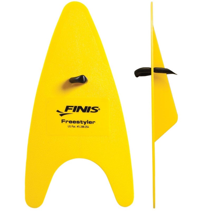 FINIS Freestyler Hand Paddles - Freestyle Swim Training Aid - Improves Stroke Technique - Adult - Yellow - Image 1