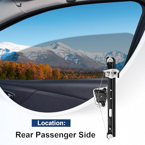 HHCSOP Rear Right Passenger Side Power Window Regulator without Motor Replacement for BMW 323i 325i 328i 330i 330i 335i 325xi 328xi 330xi 335xi E90 E91 M3 2006 2007 2008 2009 2010 2011 2012 Replaces 749469 - Image 3