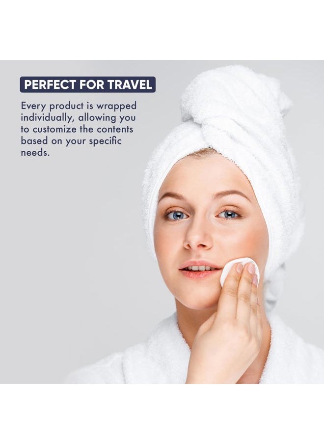 Terra Pure Personal Care Travel Toiletries | 1-Shoppe Amenities Kit | Travel Shaving Set, Toothbrush & Paste, Mouthwash, Makeup Wipes, Swabs, Nail File & Sewing Kit | 75 Pieces  - Image 5