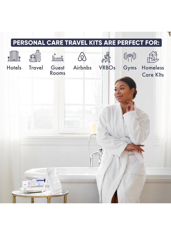 Terra Pure Personal Care Travel Toiletries | 1-Shoppe Amenities Kit | Travel Shaving Set, Toothbrush & Paste, Mouthwash, Makeup Wipes, Swabs, Nail File & Sewing Kit | 75 Pieces  - Image 2
