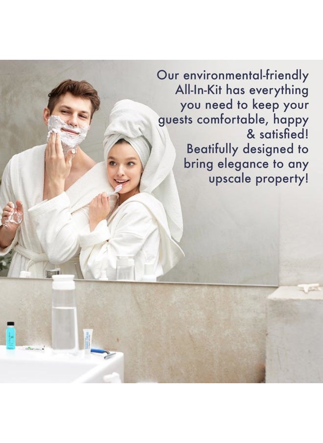 Terra Pure Personal Care Travel Toiletries | 1-Shoppe Amenities Kit | Travel Shaving Set, Toothbrush & Paste, Mouthwash, Makeup Wipes, Swabs, Nail File & Sewing Kit | 75 Pieces  - Image 4