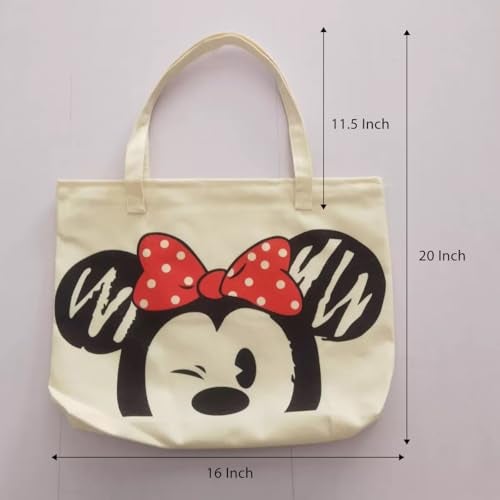Charmory Cute Tote Bag gift bag Party favor for Women, Reusable Canvas Tote Bag for Work Beach Travel with Zipper and Inner Pocket - Image 3
