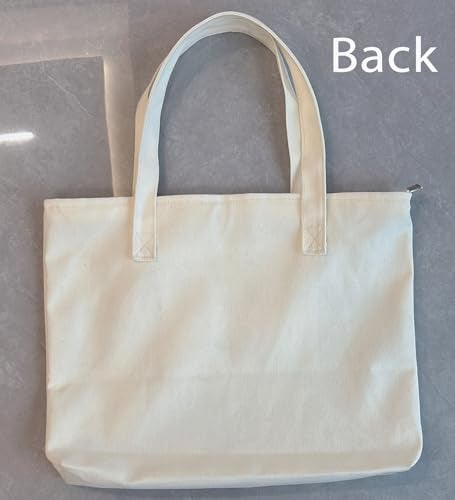 Charmory Cute Tote Bag gift bag Party favor for Women, Reusable Canvas Tote Bag for Work Beach Travel with Zipper and Inner Pocket - Image 4