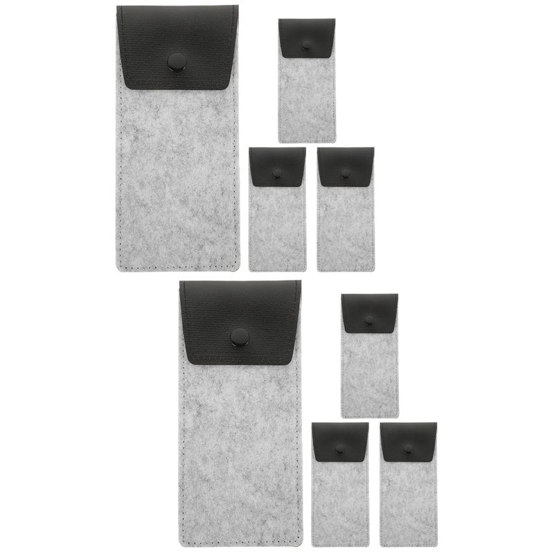 8 Pcs Glasses Storage Bag Anti-scratch Glasses Sleeve Sunglasses Sleeve Case Felt Bag - Image 1