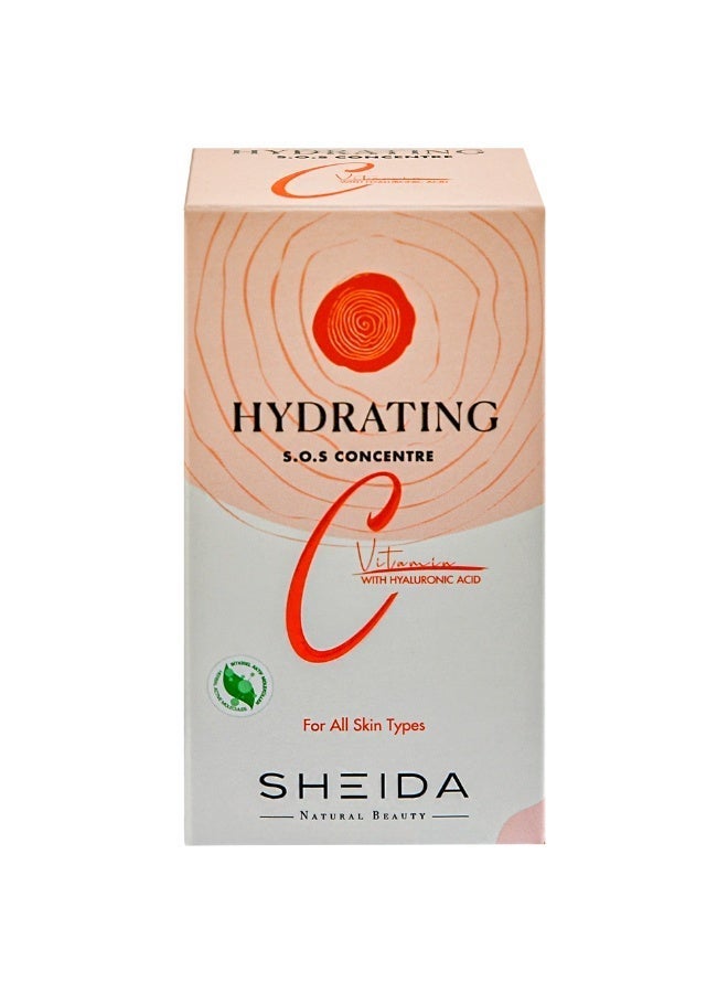 SHEIDA Hydrating S.O.S Concentre Vitamin C Face Serum With Hyaluronic Acid - Dark Spot Removing Serum, Vitamin C Serum with Ferulic Acid and Vitamin E - Anti-Aging and Brightening Serum, Pure Vitamin C Skin Care Serum-30ml - Image 4