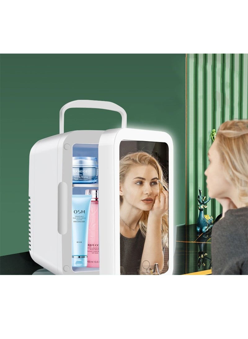 Generic 4L Mini Fridge with mirror, Portable Cooler Fridge for Car, Office, Bedroom, Compact Car Refrigerators for Food, Drinks, Travel or Cool Small Makeup Fridge for Cosmetics, Skin Care and Food  - Image 2