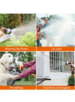 MIXDE Garden Hose Spray,8 Adjustable Patterns Water Gun,High Pressure Spray Nozzle Perfect For Watering Plants,Car Washing  - Image 4