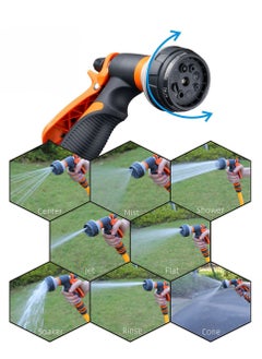 MIXDE Garden Hose Spray,8 Adjustable Patterns Water Gun,High Pressure Spray Nozzle Perfect For Watering Plants,Car Washing  - Image 5