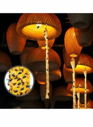 16 Pack Pesticide Free Fly Paper, Sticky Fly Catchers Set for Outdoors and Indoors or Greenhouse Use, Sticky Traps Plant Trap for Fruit Fly Traps for Mosquito and Bug Pest Insect Catcher Killer - view 2