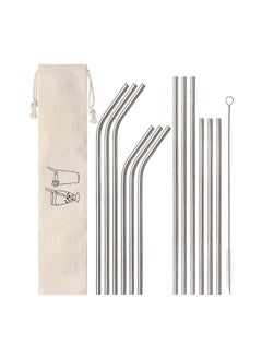 Miniso Enjoy eco-friendly sipping with this 12-piece portable straw set, complete with a convenient bag. 