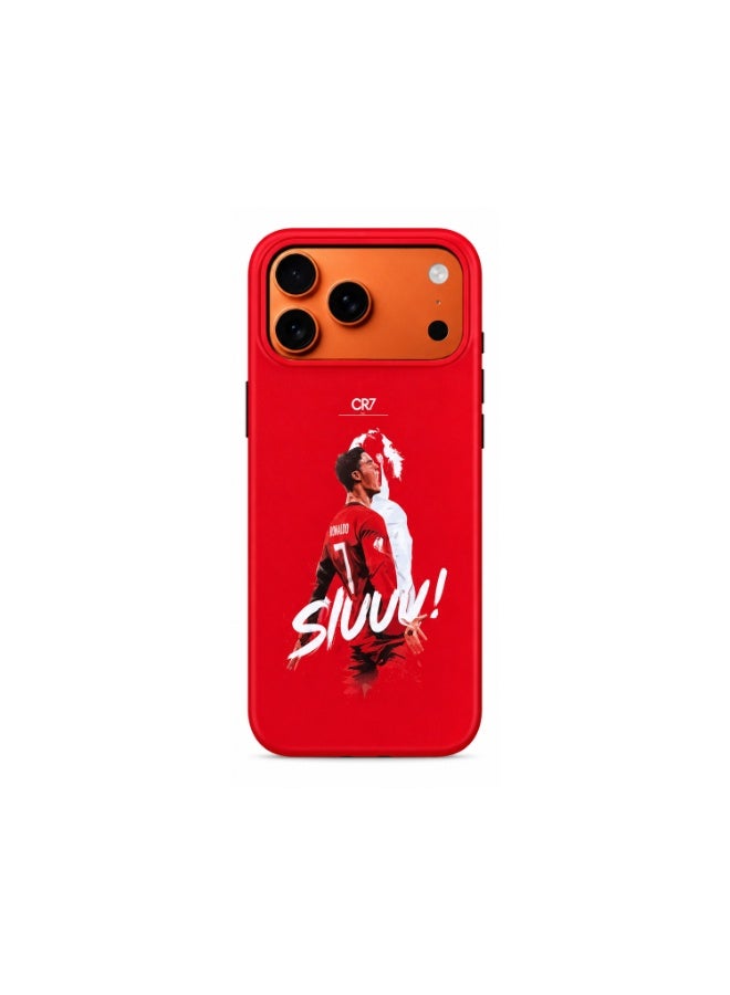 Lacoz Football Theme Cristiano Ronaldo Printed Slim Fit Anti-Scratch Back Case with Precision Cut-Outs and Comfortable Grip Shockproof Protective Cover Compatible With iPhone 16 Pro Max - Image 2