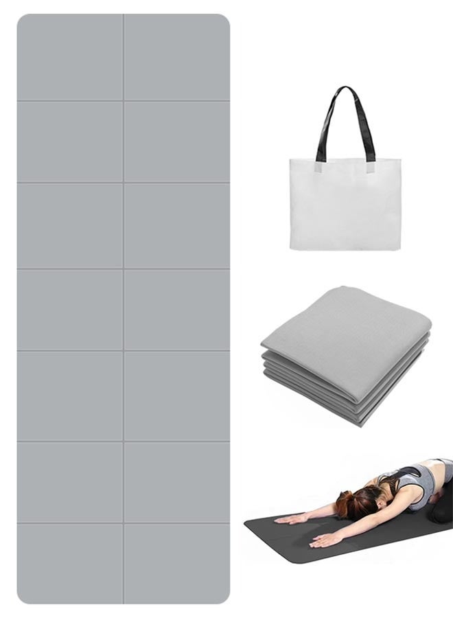 DURKU Foldable Yoga Mat 8mm Thicknesses Tpe Pilates Mat Exercise Fitness Pad Double Sided Non-Slip Easy To Store For Fitness, Yoga, Pilates, Rehabilitation Exercise, Sports 72 X 24 Inch - Image 1