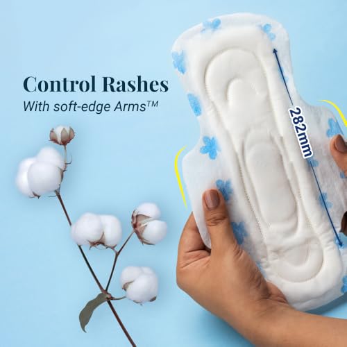 NIINE Naturally Soft XL Sanitary Pads for Women | 282mm Long | Cottony Soft Top Cover | Anti Leak Lock Channel| 2X Absorbent| for Heavy Flow| Pack of 3| 108 Pads - Image 5