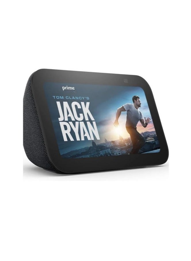 REBENUO Smart Home Systems 5 | (3rd Gen 2023 release) Smart Display & alarm clock with clearer sound  Use your voice to control smart home devices play music or Quran & more (speaks Khaleeji) black - Image 2