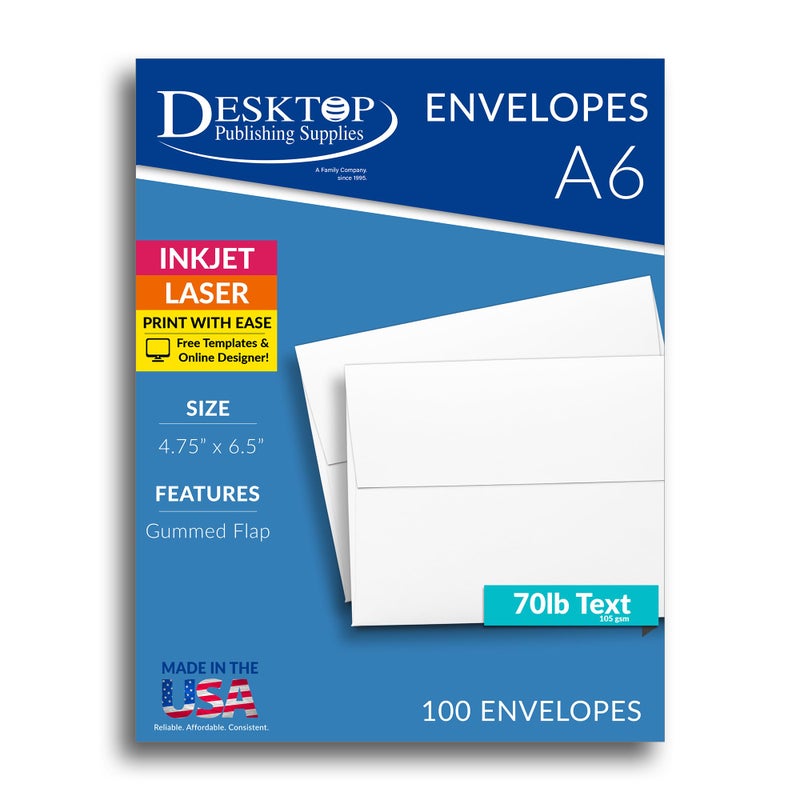 4 x 6 Envelopes for Invitations Bright White A6 Envelopes 4 34 x 6 12 Square Booklet Flap 100 Pack