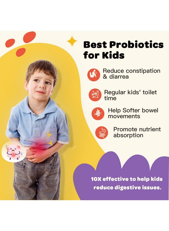 ZEBORA Kids Probiotic Chewables for Digestive Health with 5 Billion CFUs, Prebiotics and Probiotics for Kids for Gut Health, Immune Support, Nutrient Absorb, Vitamin C, Zinc, 75 Servings, Strawberry Flavor  - Image 4