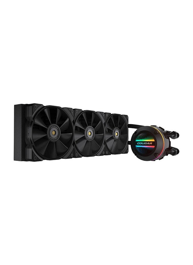 Cougar Poseidon GT 360 ARGB AIO Liquid CPU Cooler, 2000 RPM PWM Fans, 4.24 mmH2O, 82.48 CFM Air Flow, Rotatable Water BlockZrO₂ Bearing, 2510-3Pin, LGA 115X 1700, AMD AM5 / AM4, Black | GT 360 ARGB  - Image 1