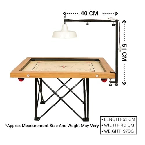 KNK Carrom Lamp Stand – Adjustable Stand with Electrical Fittings, Light Switch (Bulb Not Included) - Image 2
