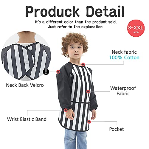 Plie Kids Painting Apron – Waterproof Long Sleeve Art Smock for Toddlers & Preschoolers, Messy Play, Baking, Crafts, Cooking, Sensory Activities (Ages 1–10), Brown Animal (10-S) - Image 4