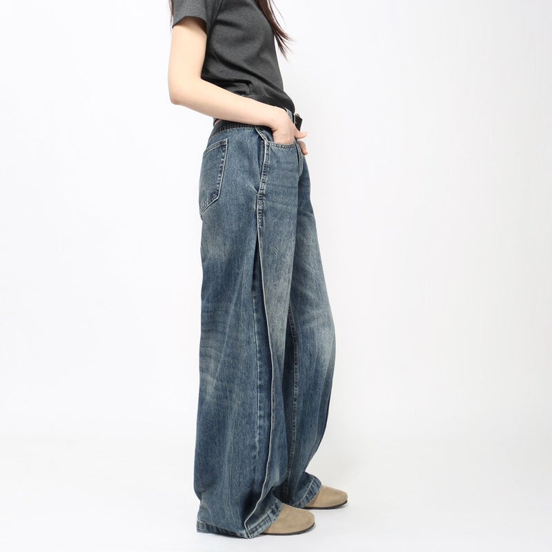 Unisex Classic Denim Jeans Loose Fit Daily Outdoor Wear - Image 4