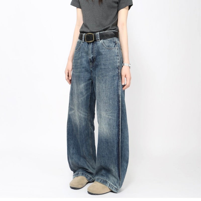 Unisex Classic Denim Jeans Loose Fit Daily Outdoor Wear - Image 3