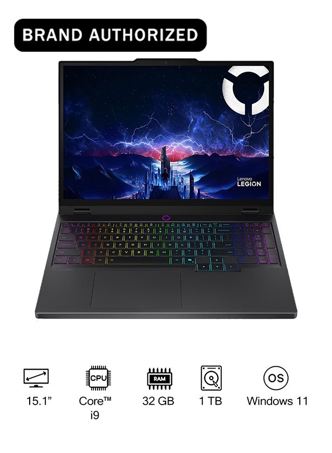 Lenovo Legion 5 15IRX10 Gaming (2025) Laptop With 15.1-Inch Display, Core i9-14900HX Processor/32GB RAM/1TB SSD/8GB NVIDIA GeForce RTX 5070 Graphics Card/Windows 11 English Eclipse Black - Image 1