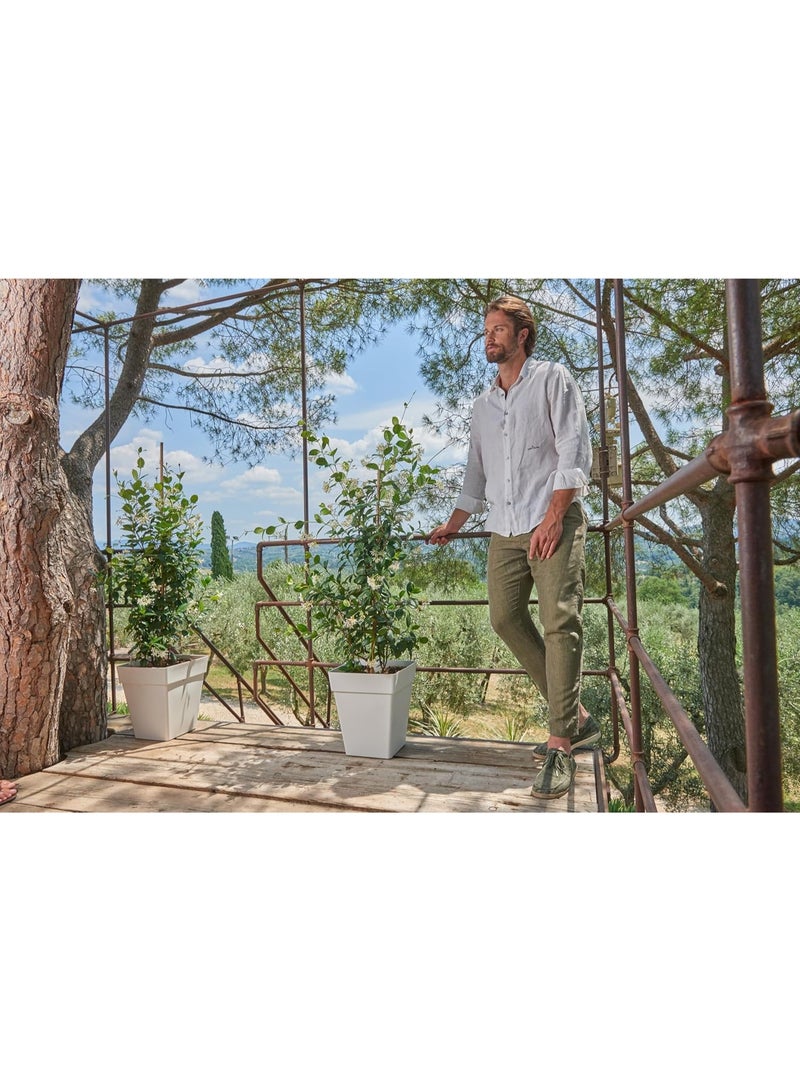 Idel Tall Square Planter Pot 30cm – Modern Indoor Outdoor Plant Pot – Lightweight, Durable Flower Pot for Garden, Balcony, Home - Made in Italy - by Idel - Image 3