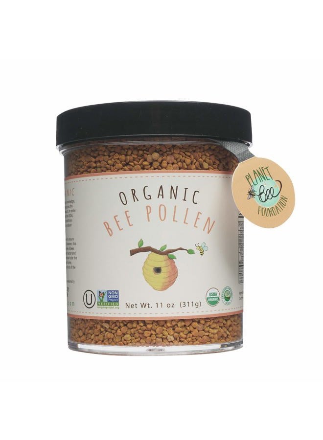 greenbow Organic Bee Pollen - 100% USDA Certified Organic, Non-GMO, Halal, Kosher Certified, Pure & Natural Bee Pollen - Superfood Packed with Proteins, Vitamins & Minerals - Gluten Free - 311g - Image 1