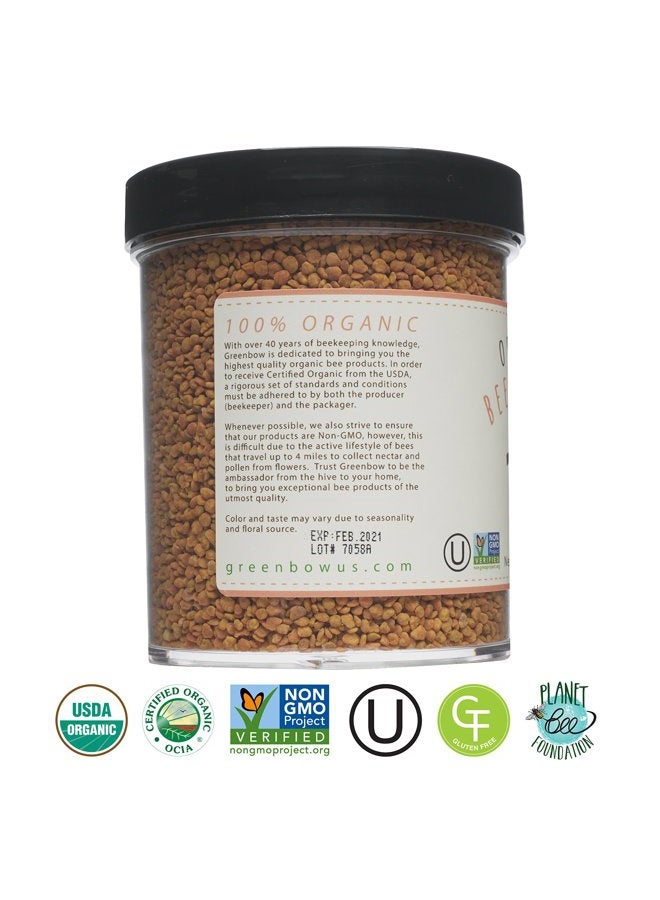 greenbow Organic Bee Pollen - 100% USDA Certified Organic, Non-GMO, Halal, Kosher Certified, Pure & Natural Bee Pollen - Superfood Packed with Proteins, Vitamins & Minerals - Gluten Free - 311g - Image 3